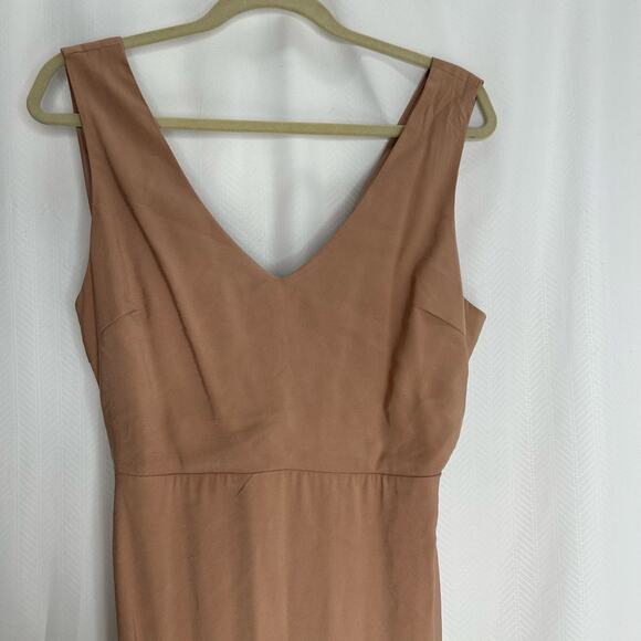 Gilli Drew waist tie mini dress tan size large casual party - Picture 2 of 8